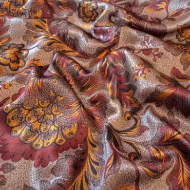 jedwab elastyczny kryjący satyna we wzory