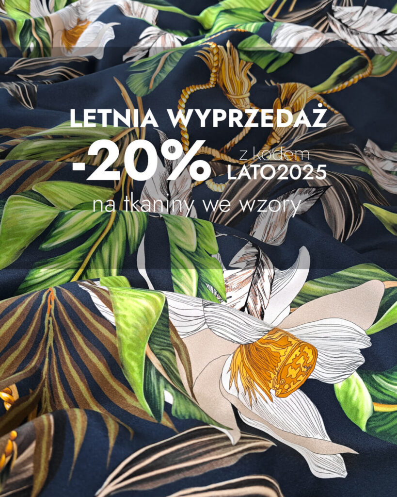 tkaniny włoskie letnia wyprzedaż lato 2025 sklep baner