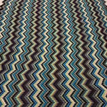 sweterkowa dzianina wełniana 100% w kolorowe zygzaki