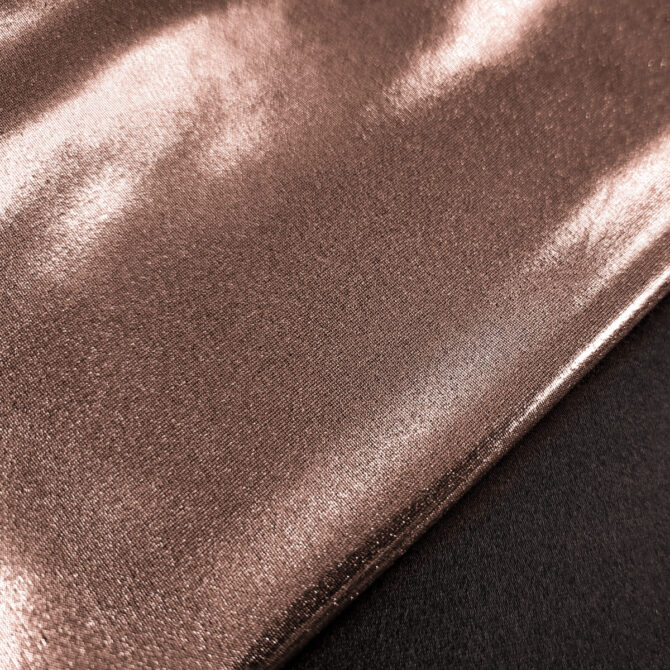 kryjąca dzianina miedziana połysk metaliczny elastyczna