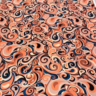 jedwab krepa cienka w kolorowe wzory abstrakcyjne w stylu pucci