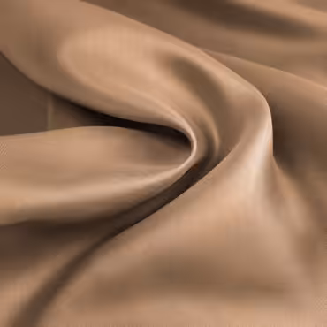 grubsza organza jedwabna karmelowa jednolita