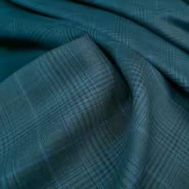 garniturowa wełna w kratkę super 130s kolor morski