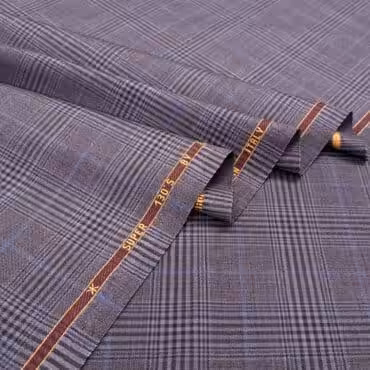 wełna w kratę garniturowa super 130s fioletowa