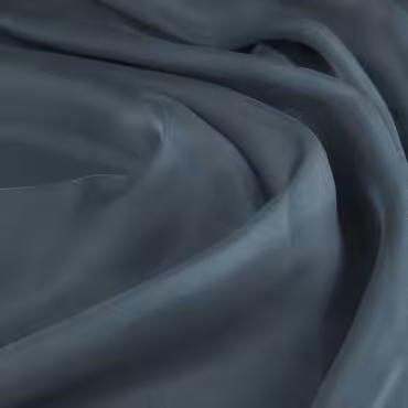 jedwabny szyfon opalizujący stalowy jednolity