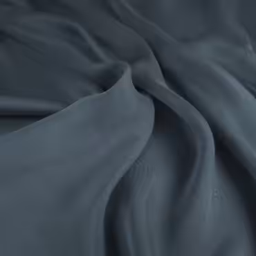 jedwabny materiał szyfon z lekkim połyskiem stalowy jednolity