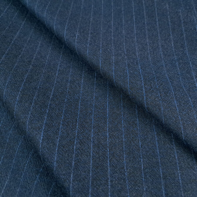 granatowa flanela wełna prążek tenis merino z kaszmirem granatowa