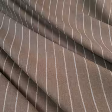 włoska flanela wełna merino z kaszmirem wzór tenis szeroki prążek kawowy brąz