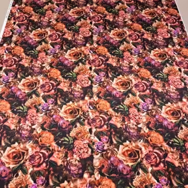 elastyczny jedwab w kwiaty gęste nieprzezierny satynowy pełna szerokość tkaniny