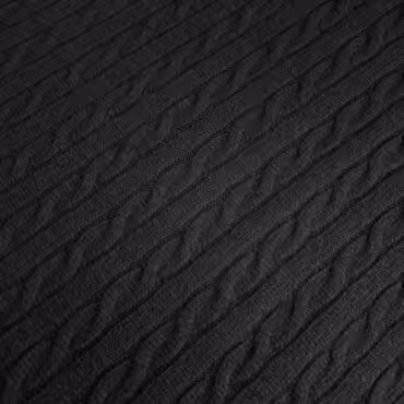 swetrowa dzianina warkocz wełna z domieszką poliamidu czarna