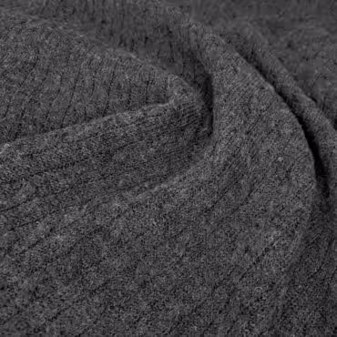 dzianina swetrowa warkocz wełna naturalna grafitowa