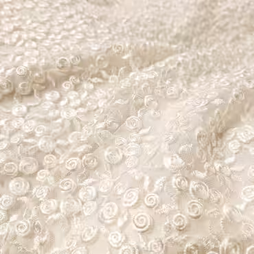 koronka gipiura tiul haftowany spirale ivory