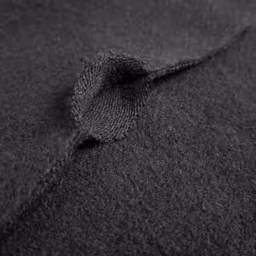 flausz kaszmir podwójny czarny na płaszcze dzianina