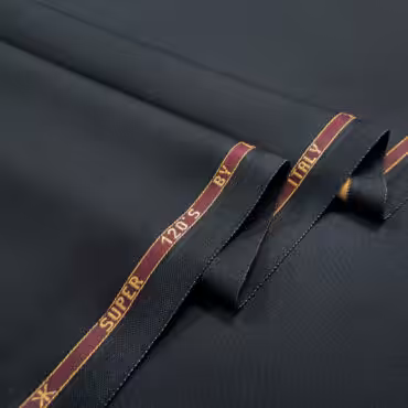 wełna super 120S garniturowa gładka ciemny granat