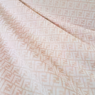 włoska tkanina żakardowa różowo biała luksusowy materiał sygnowany do szycia marynarek premium