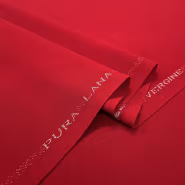 krepa wełniana cienka czerwona splot żorżetowy