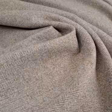 wełna z kaszmirem kostiumowa wzór jodełka beżowa