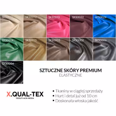 skóry sztuczne elastyczne premium kolory tkaniny włoskie sklep