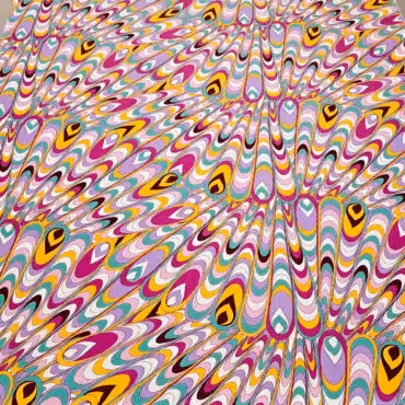 kolorowy jedwab strukturalny w pawie pióra geometryczne