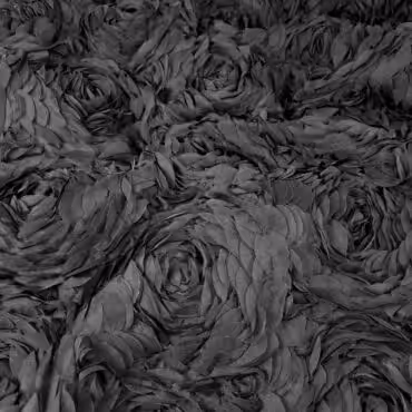 czarna koronka 3d róże tiulowe