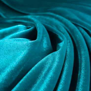welur elastyczny turkusowy jednolity lejący