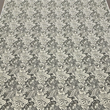 włoska bawełna elastyczna w graficzne kwiaty premium materiał do szycia designerskich sukienek